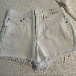 J. Crew Relaxed Fit White Cutoff Jeans Shorts - size 25, NEW with tags